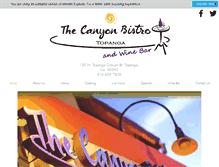 Tablet Screenshot of canyonbistrotopanga.com